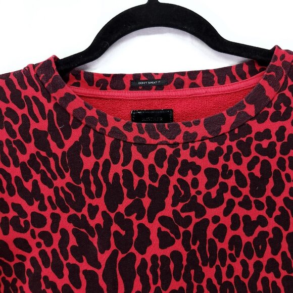 Mother The 3/4 Sleeve Koozie Sweatshirt Red Animal Print Radioactive Paws Small - Picture 14 of 15